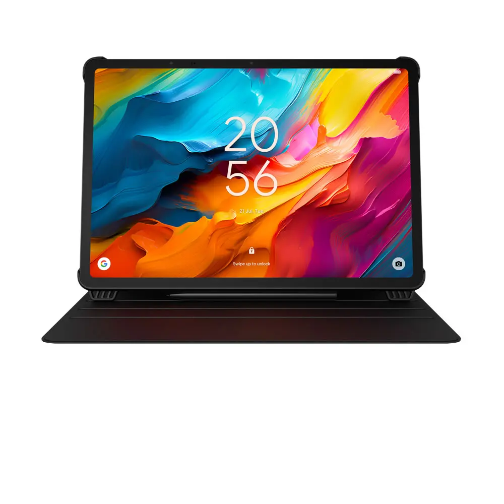 Hera_TCL NXTPAPER 14_Black_Tablet with Flipcase & T Pen_Open_Front.webp