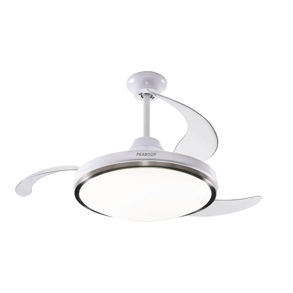 Ventilador de Techo Peabody Retráctil con Luz Led 42" 72W Plata