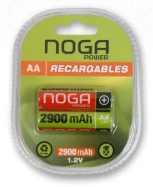 [NP-AAM 2.9B] Pila Noganet Recargable AA Ni-Mh 2900mAh x2