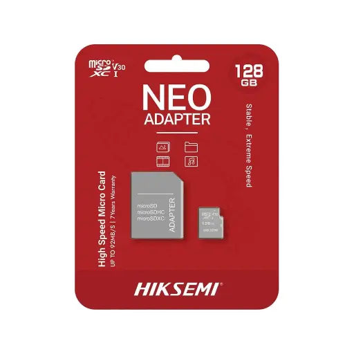[HS-TF-C1 128G Adapter] Memoria MicroSD Hiksemi 128GB Clase 10 D1 con adaptador a SD 