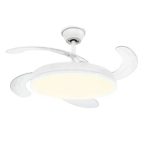 [PE-VTRDC410B] Ventilador de Techo Peabody Retráctil con Luz Led 42" 65W Blanco