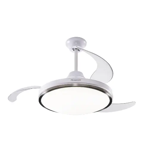 [PE-VTRDC425B] Ventilador de Techo Peabody Retráctil con Luz Led 42" 72W Blanco 