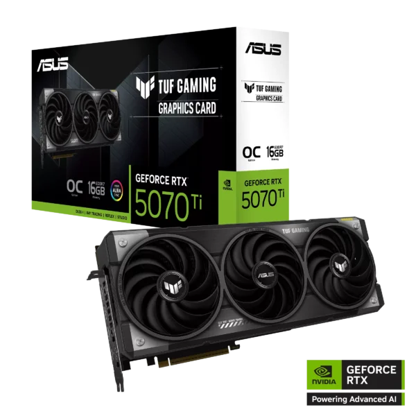 Placa de video Asus TUF Gaming Nvidia Geforce RTX 5070 TI 16GB OC GDDR7